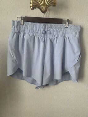 all in motion Light Blue Athletic Shorts with Smocked Waist